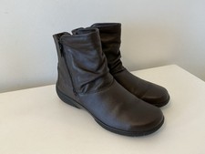 Ladies HOTTER ‘Whisper’ Comfort Brown Leather Ankle Boots, UK Size 6, VGC