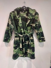 Boys Green Camo Dressing Gown