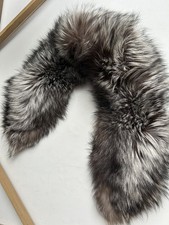 Silver Fox Fur Collar Scarf