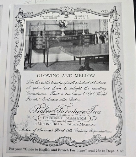 1942 baker furniture - baker, dining