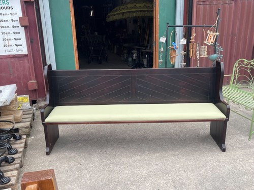 Dark mahogany wood - wood, upholstered