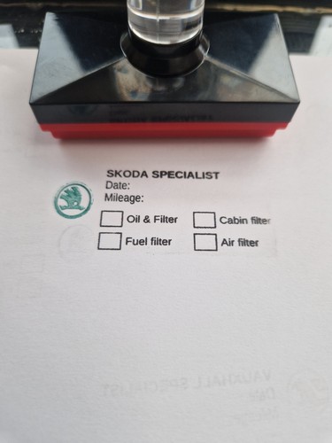 Service stamp skoda - stamp,