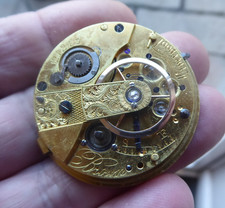 RARE LIVERPOOL MAKER  BROWN ANTIQUE GENTS FUSEE  POCKET WATCH MOVEMENT