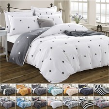 Reversible Duvet Cover Quilt Cover Luxury Bedding Set Single Double King Size