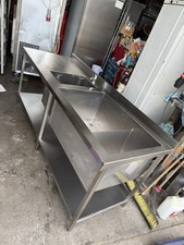 2 METRE, SINK COMMERCIAL SOLID STAINLESS STEEL WITH HAND WASH BASIN, FROM KAMRUL