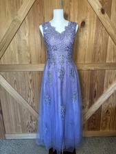 Lavender Lace Evening Gown