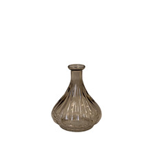 Ribbed glass bud - bud, smokey