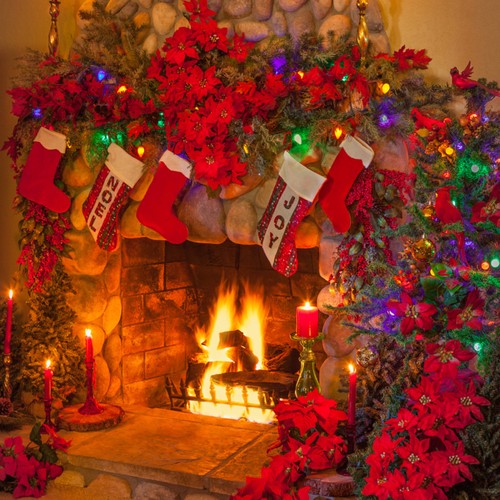 Pcs artificial poinsettia - 10,