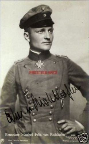 Red baron signed photo - red, print