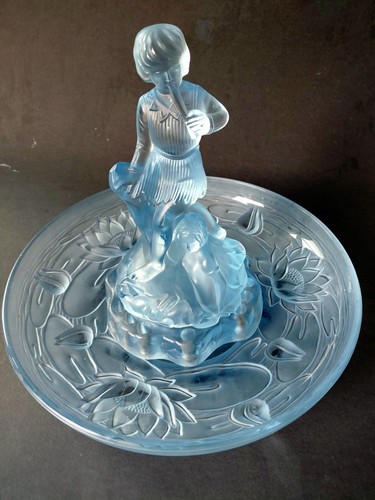 Walther art deco - blue, frosted
