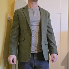 Moss Bros Tweed Jacket Green