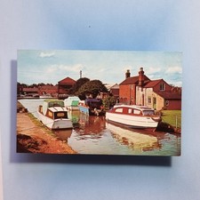 Ellesmere Postcard 1950 Cruiser Boats Llangollen Canal Milk Lorries Shropshire