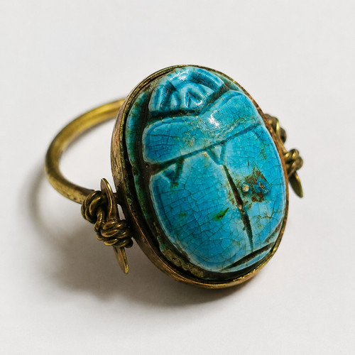 Ancient egyptian scarab ring - scarab,
