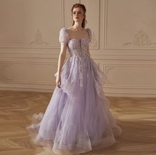 Luxury Lilac Prom Dress Puff