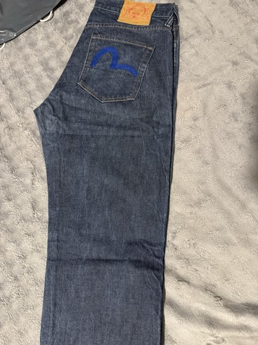 Evisu dark denim jeans with - denim,