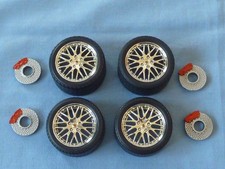 1:18 SCALE PORSCHE WHEELS  - STAGGERED  - WITH BRAKE DISCS - SET OF 4