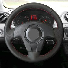 Hand Sewing DIY Steering Wheel Interior Cover For Seat Ibiza 2004 2005 2006 NEW