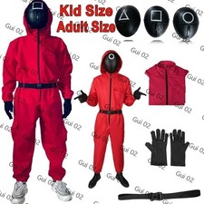 Kid Adult Squid Red Jumpsuit
