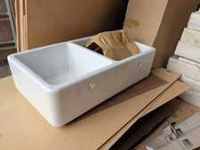 Double Bowl Ceramic Butler Kitchen Sink 800mm