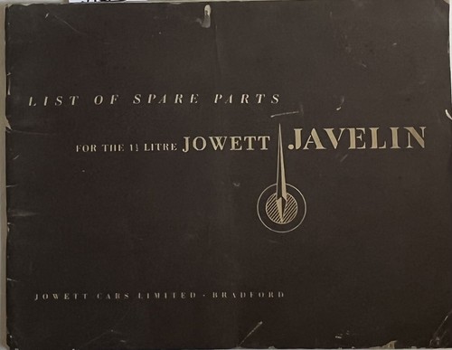 Jowett javelin list spare - javelin,