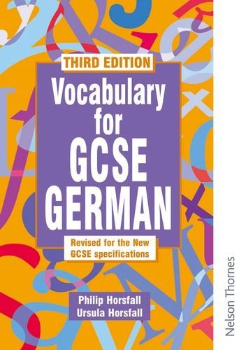 Vocabulary for gcse - german,