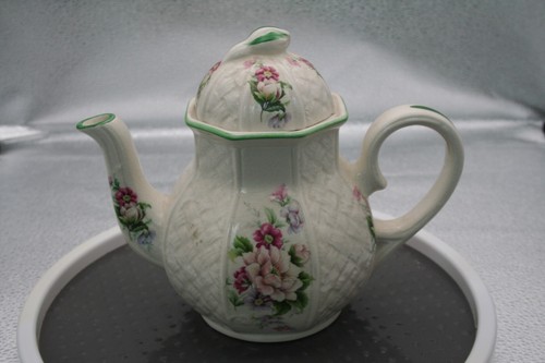 Arthur wood basketweave teapot - arthur,