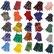 Pointed Tartan Hose Sock Flashes & Garters for Highland Scottish Kilt Accessory