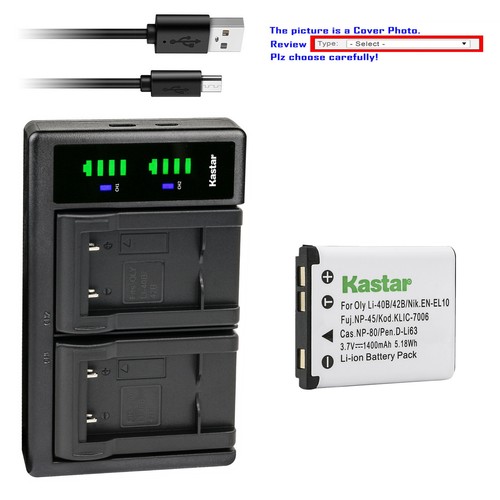 Kastar battery lcd - battery, dual