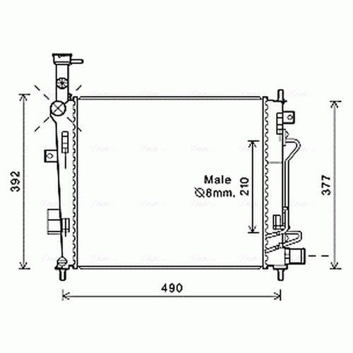 Radiator ka2190 ava - radiator, 253101y050
