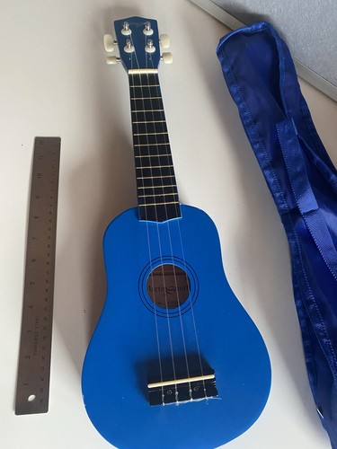 Blue ukelele good condition - blue, ukelele,