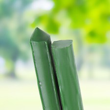 Green Garden Plant Stakes Metal Plastic Coated Climbing Support Cane Pole Sticks
