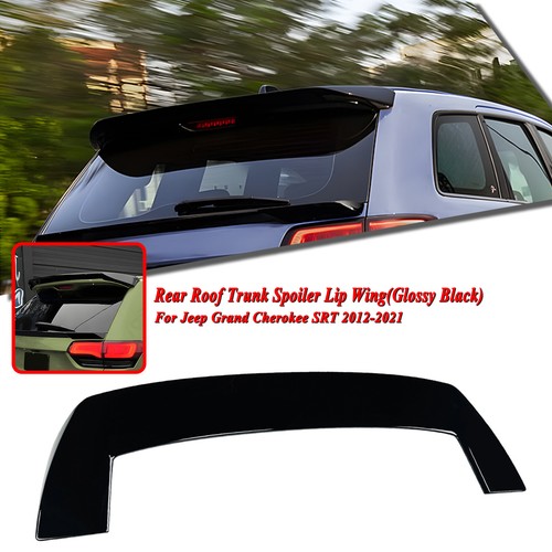 Gloss black rear spoiler - black, lip