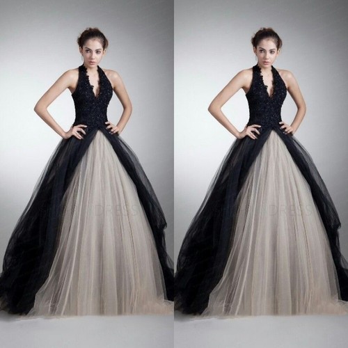 Gothic wedding dresses halter - wedding,
