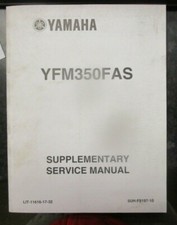 2003 YAMAHA YFM350FAS SUPPLEMENTARY SERVICE MANUAL OEM ATV YFM 350 FAS