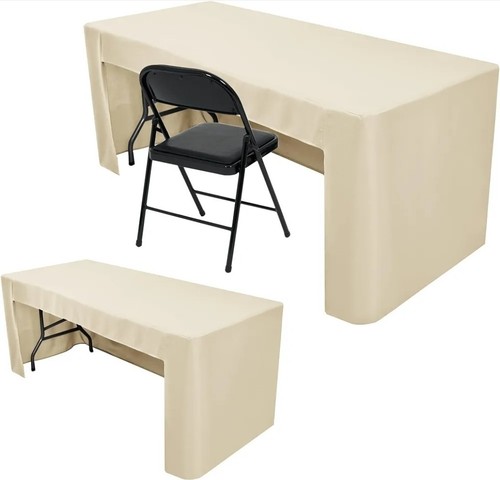 Pack fitted beige tablecloth - beige,