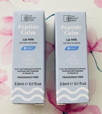 The Beauty Crop Peptide Calm Lip Milk - 3.5ml x 2, 2-in-1 Lip Treatment & Primer