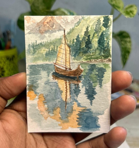 Aceo original watercolor - aceo,