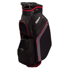 Wilson Golf Lite 3 Cart Bag Organiser Golf Bag Black/Charcoal/Red