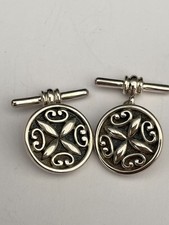 sterling silver cufflinks mens heavy solid 12.6 grams