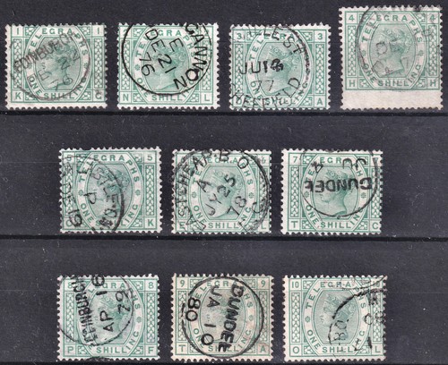 1877 green telegraphs - sg, 1s