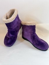 Women's Pavers Purple Slippers Boots Faux Fur Lined Size 5