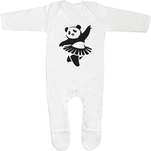 Dancing panda baby sleepsuit - 'dancing,
