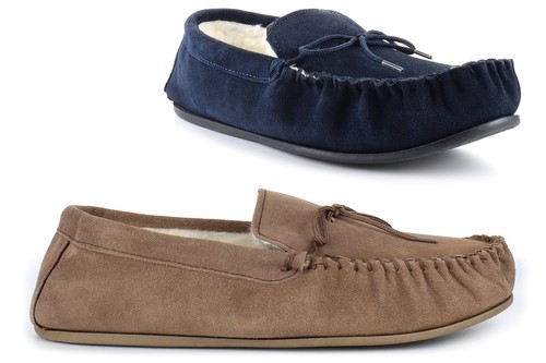 Mens real suede - real, moccasin