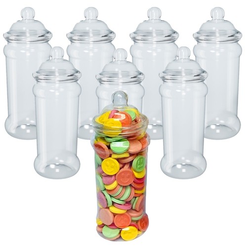 Tall plastic sweet jars x - plastic, 8