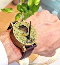 Brass Sundial Wrist Watch