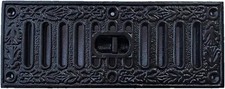 Iron Victorian Style Air Brick Cover Sliding Vent Ornate / Decorative Black