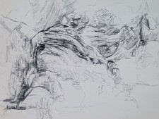 Rare Artists Daler Sketch Book 10 Pages Pencil Sketches Landscapes Villagea Etc 