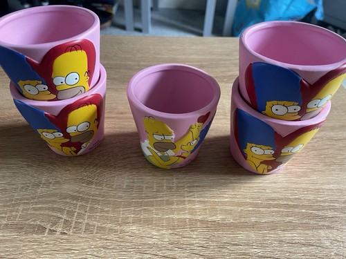 Simpsons mini plant pots - 5x,