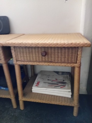 Lloyd loom bedside tables with - lloyd,