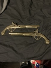 Pair retro vintage solid brass